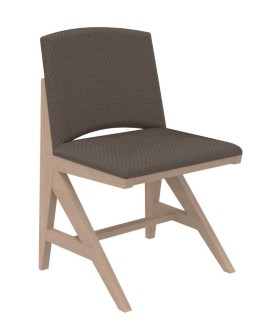 Chaise rembourrée appui sur table Soline